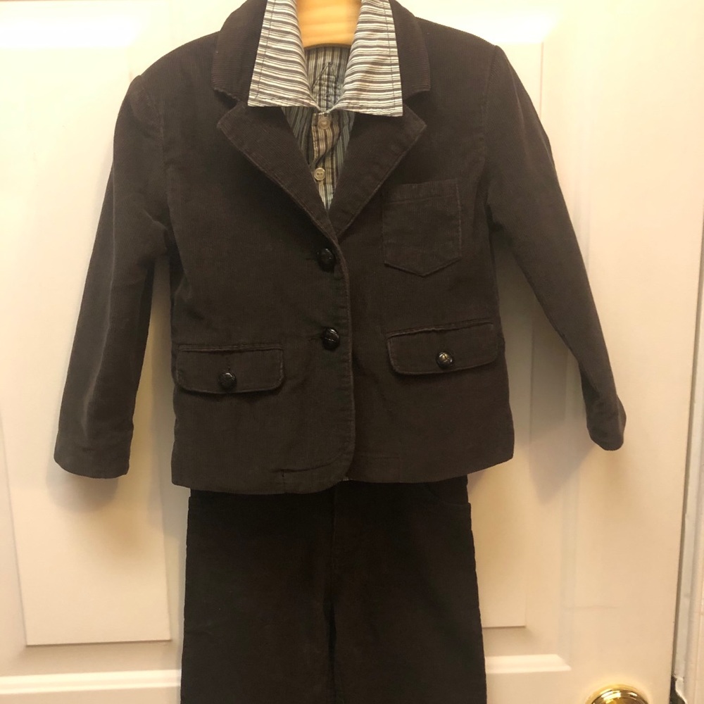Egg Baby boutique soft corduroy  3 piece suit